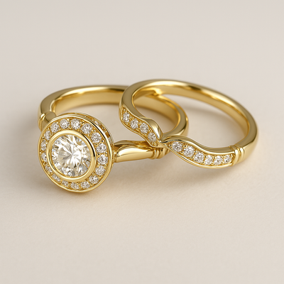 Vintage Gold & Zirconia Ring Pack