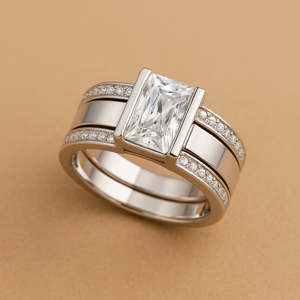 Vintage Inlaid Glass Ring