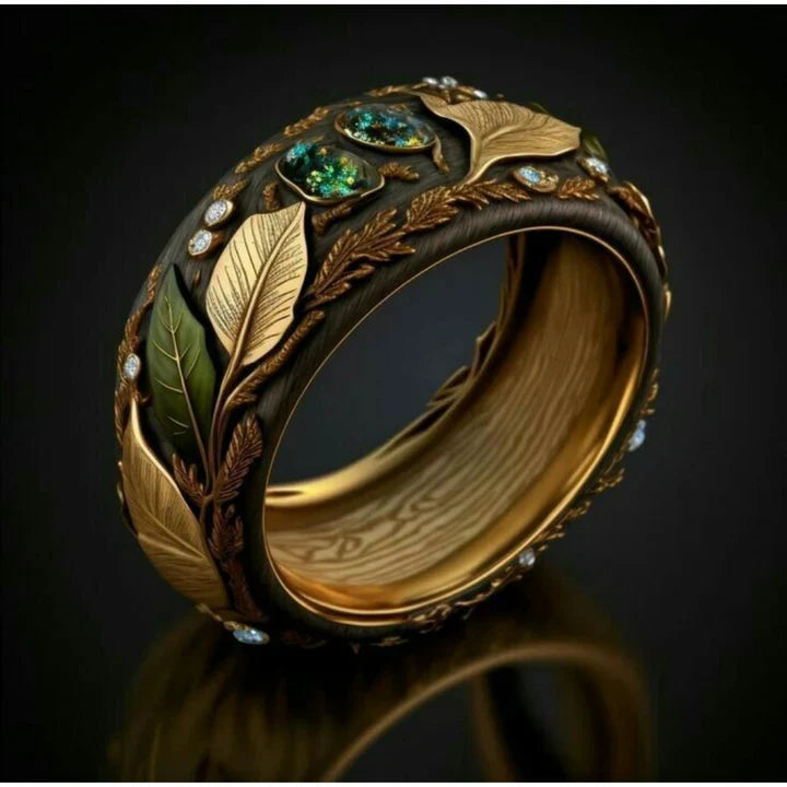 Exotic Nature Crystal Blossom Ring