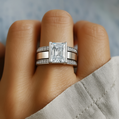 Vintage Inlaid Glass Ring