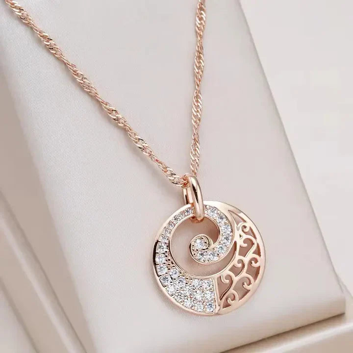 Elegant Spiral Bright Necklace
