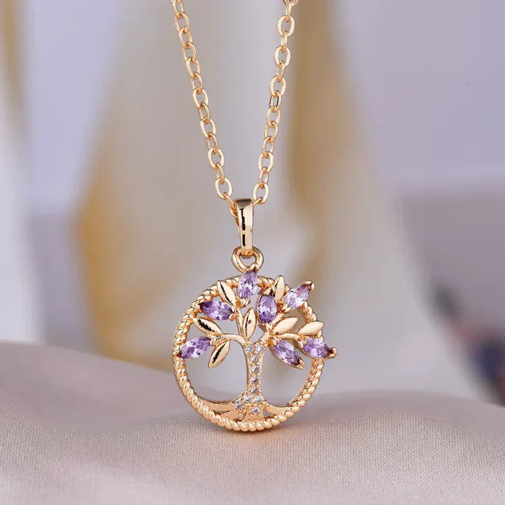 Tree of Life Violet Necklace